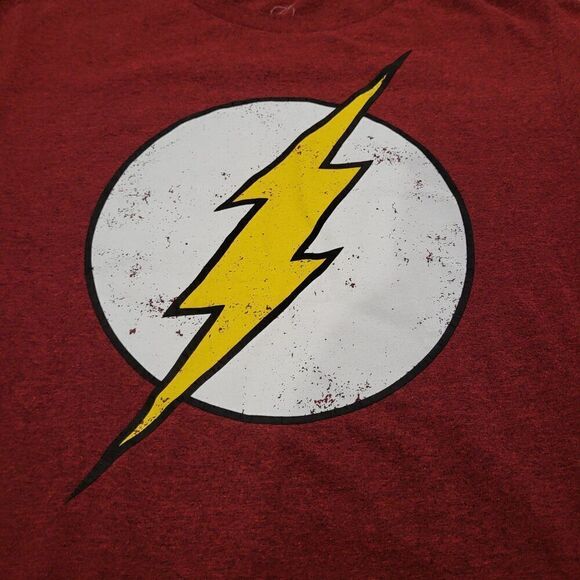 The Flash Graphic Crew Neck Short Sleeved Tee Shirt, Red, Men's Size Small - Picture 2 of 6